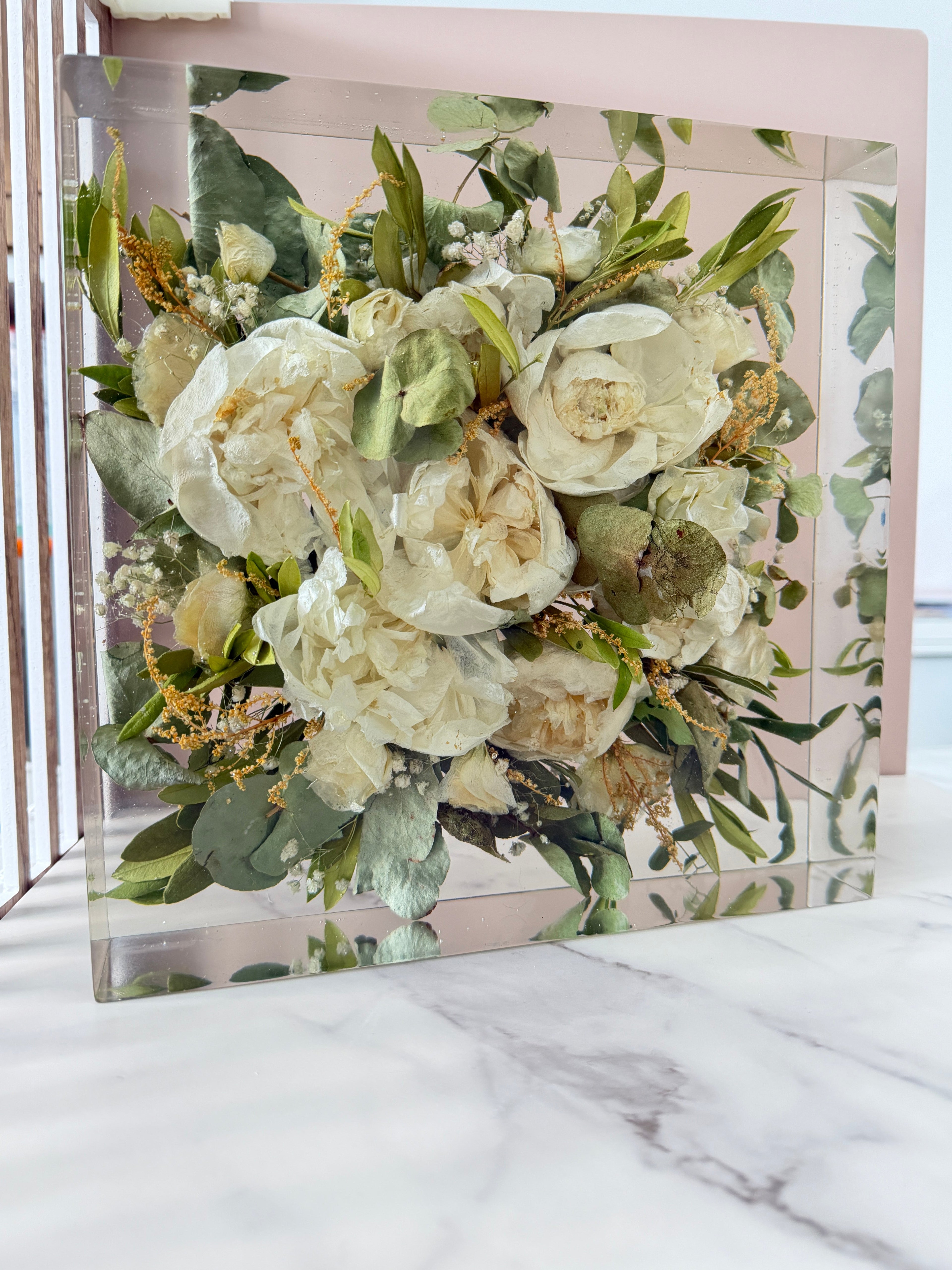 Brautstraußkonservierung Quadrat