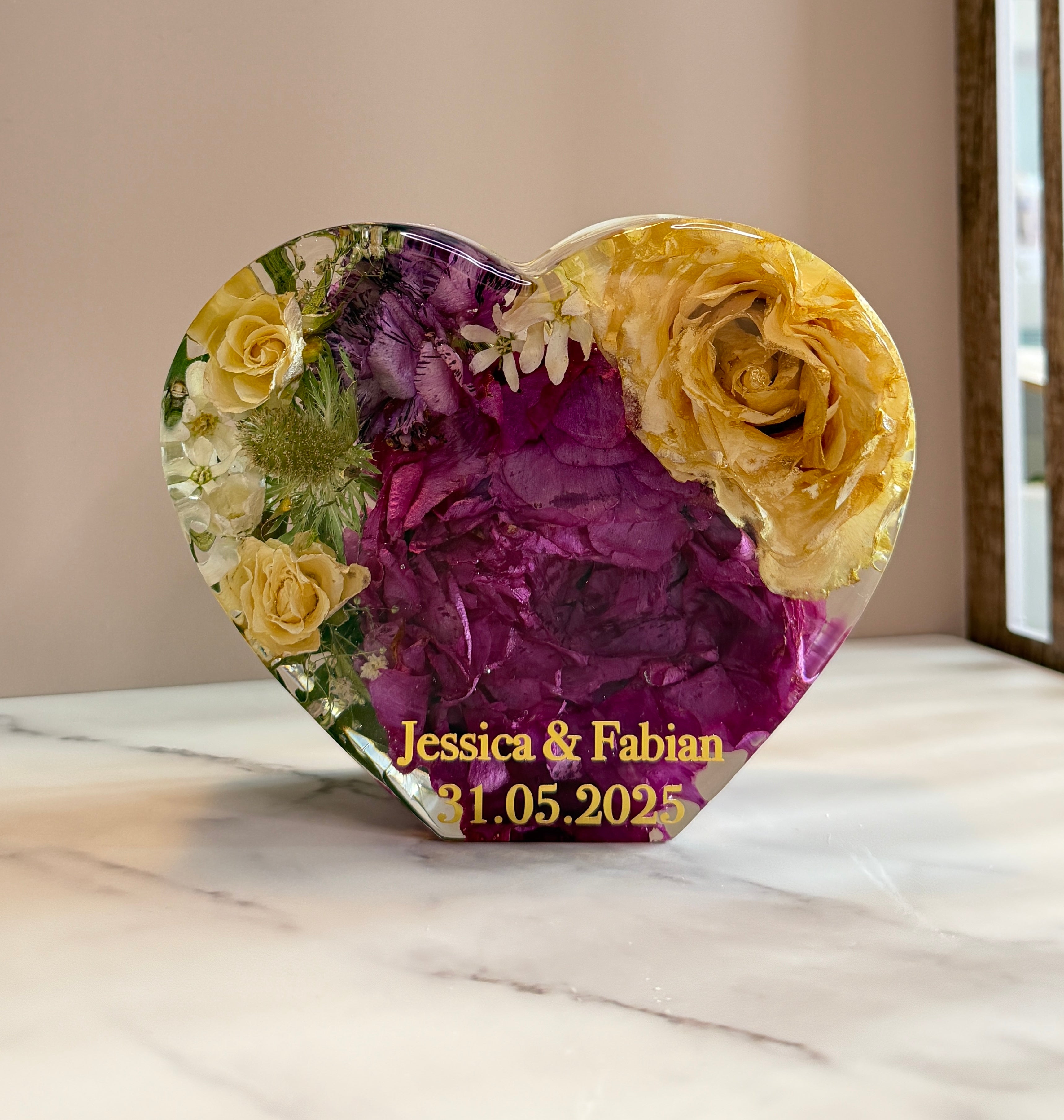 Brautstraußkonservierung Herz