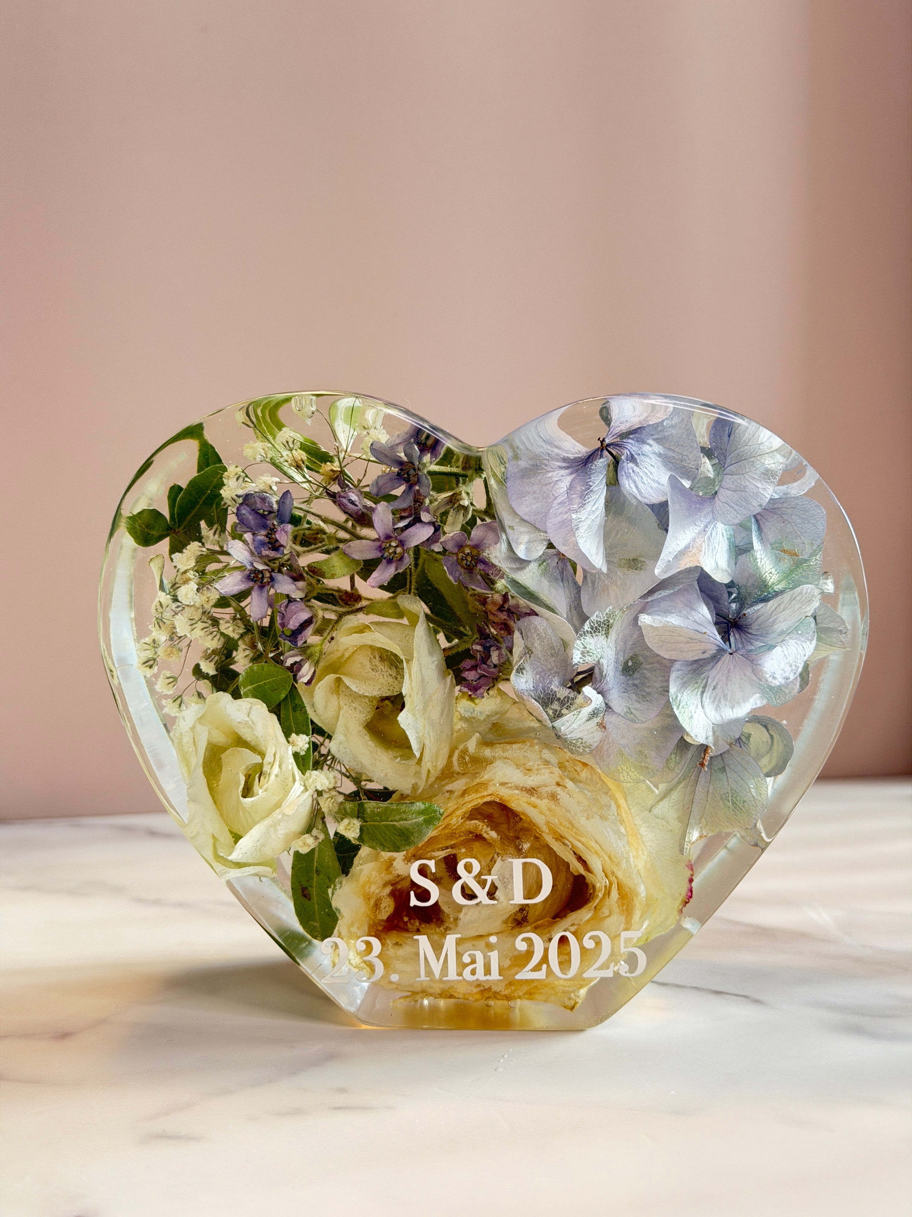 Brautstraußkonservierung Herz